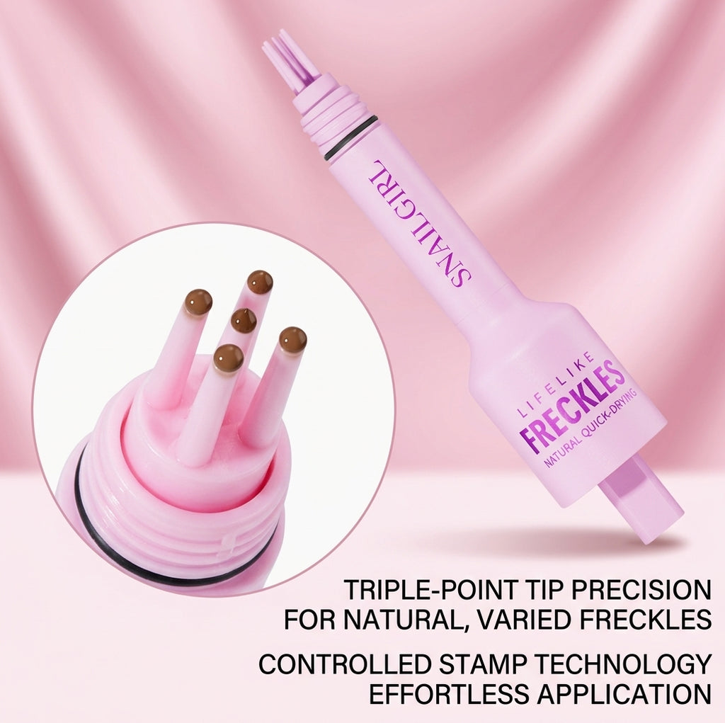 5-Point Natural Freckle Stamp Pen - Instant Lifelike Sunkissed Look, Waterproof & Smudge-Proof
