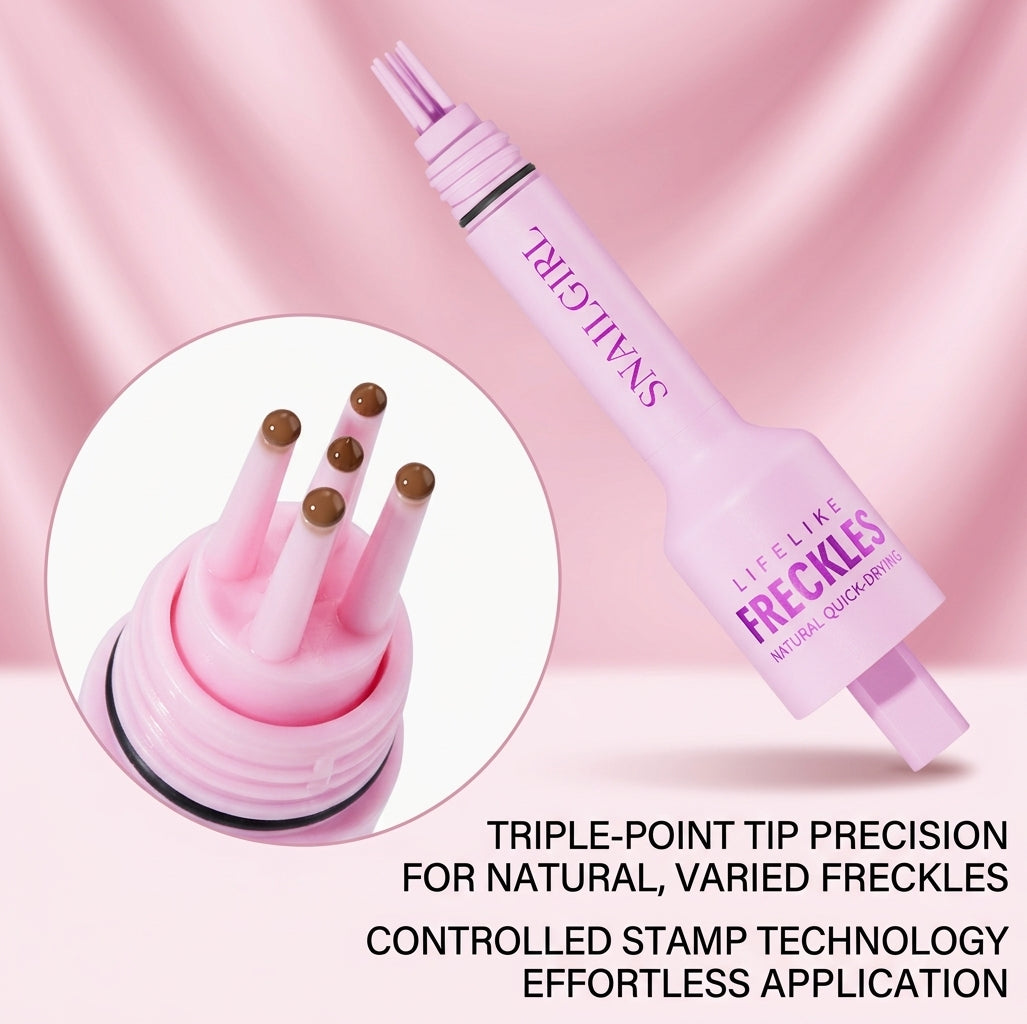 5-Point Natural Freckle Stamp Pen - Instant Lifelike Sunkissed Look, Waterproof & Smudge-Proof