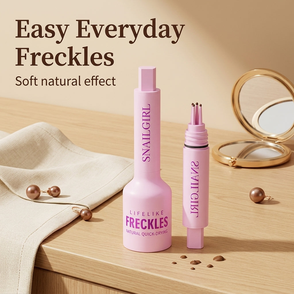5-Point Natural Freckle Stamp Pen - Instant Lifelike Sunkissed Look, Waterproof & Smudge-Proof