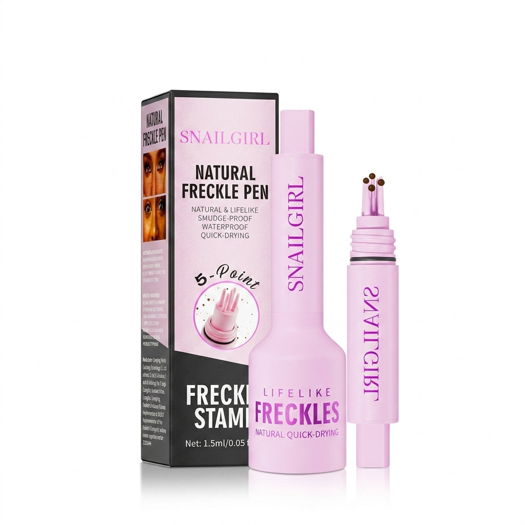 5-Point Natural Freckle Stamp Pen - Instant Lifelike Sunkissed Look, Waterproof & Smudge-Proof