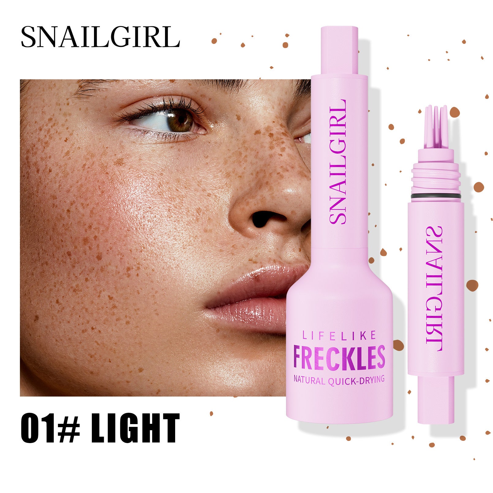 5-Point Natural Freckle Stamp Pen - Instant Lifelike Sunkissed Look, Waterproof & Smudge-Proof