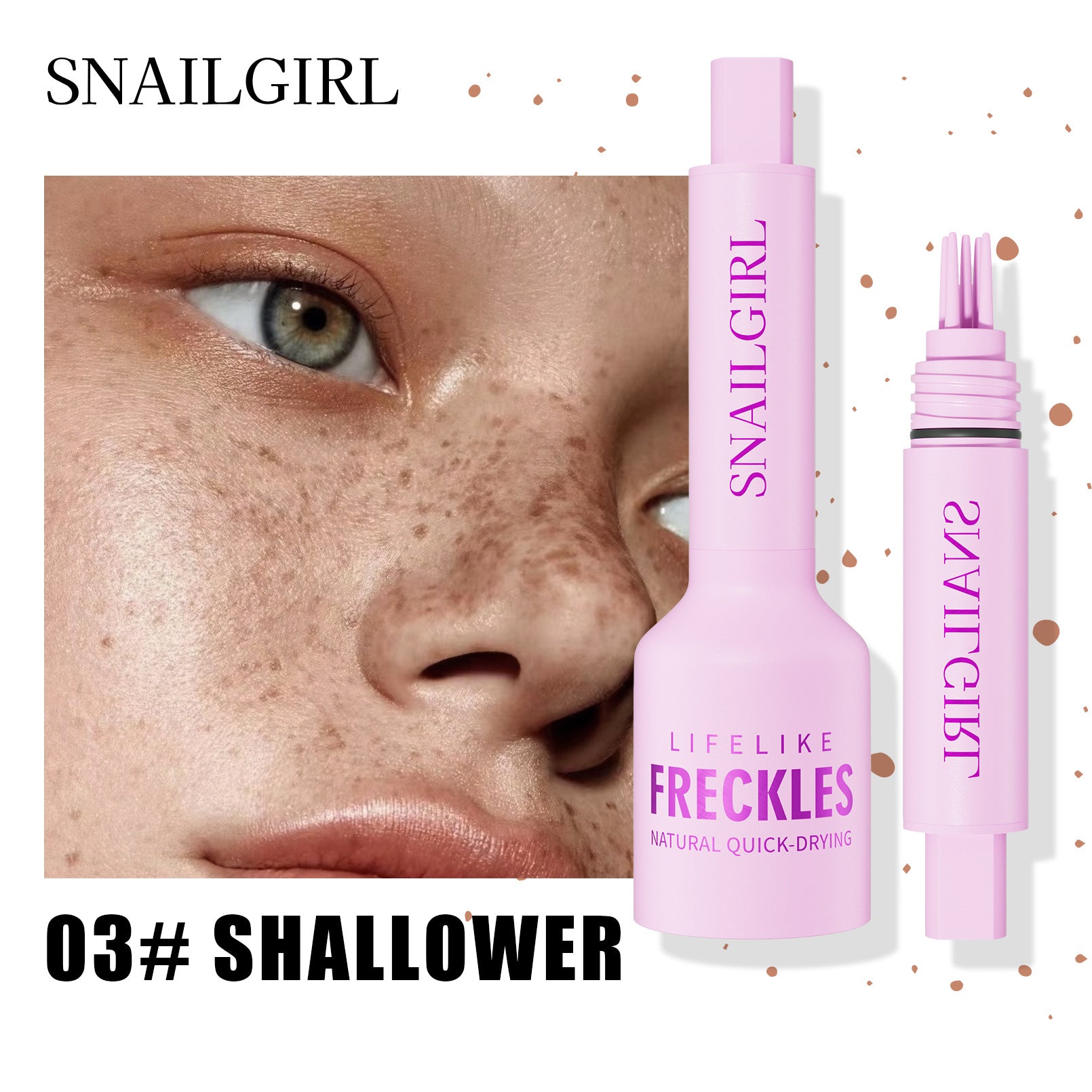 5-Point Natural Freckle Stamp Pen - Instant Lifelike Sunkissed Look, Waterproof & Smudge-Proof